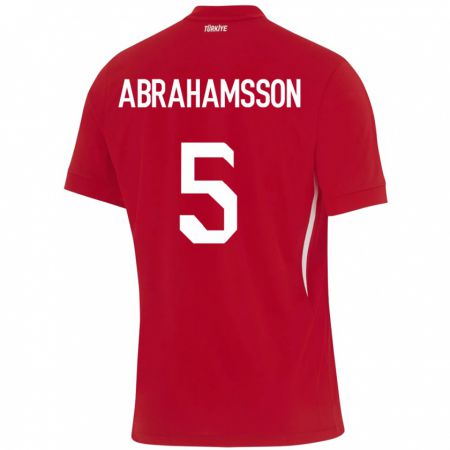 Kandiny Damen Türkei Sejde Aylin Abrahamsson #5 Rot Auswärtstrikot Trikot 24-26 T-Shirt