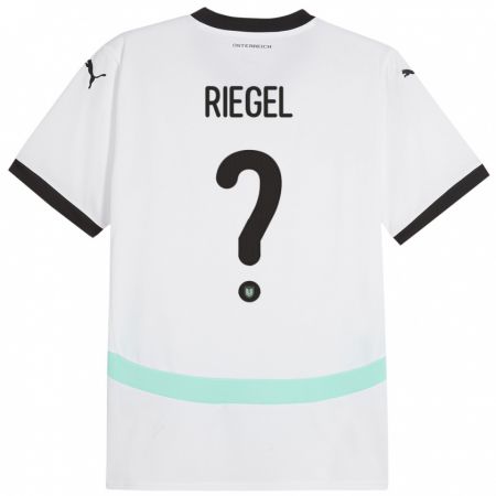 Kandiny Damen Österreich Adrian Riegel #0 Weiß Auswärtstrikot Trikot 24-26 T-Shirt