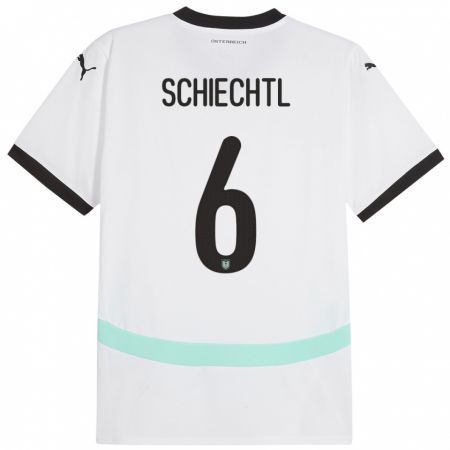 Kandiny Damen Österreich Katharina Schiechtl #6 Weiß Auswärtstrikot Trikot 24-26 T-Shirt