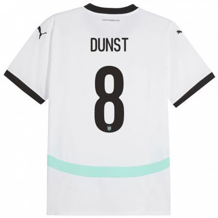 Kandiny Damen Österreich Barbara Dunst #8 Weiß Auswärtstrikot Trikot 24-26 T-Shirt