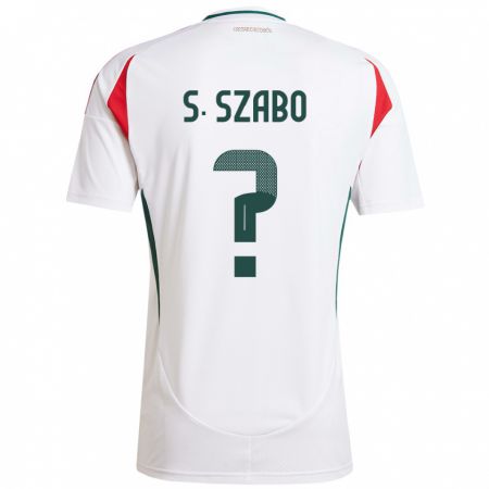 Kandiny Damen Ungarn Szilárd Szabó #0 Weiß Auswärtstrikot Trikot 24-26 T-Shirt