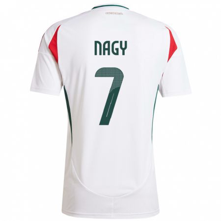 Kandiny Damen Ungarn Fanni Nagy #7 Weiß Auswärtstrikot Trikot 24-26 T-Shirt