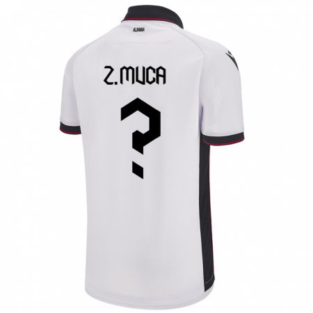 Kandiny Damen Albanien Zylyf Muça #0 Weiß Auswärtstrikot Trikot 24-26 T-Shirt