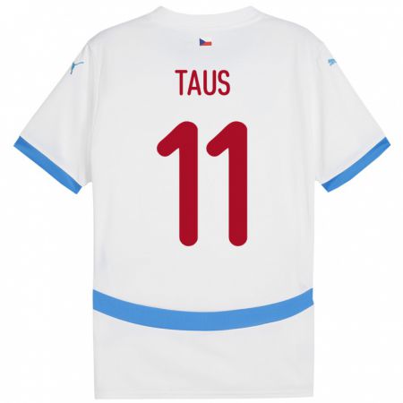 Kandiny Damen Tschechien Martin Taus #11 Weiß Auswärtstrikot Trikot 24-26 T-Shirt