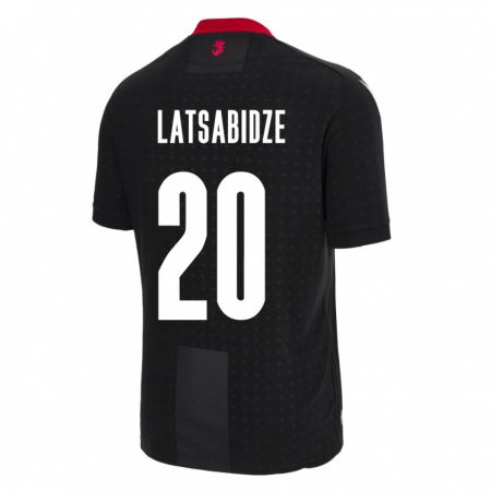 Kandiny Damen Georgien Luka Latsabidze #20 Schwarz Auswärtstrikot Trikot 24-26 T-Shirt