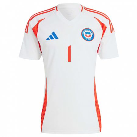 Kandiny Damen Chile Fernando Soto #1 Weiß Auswärtstrikot Trikot 24-26 T-Shirt