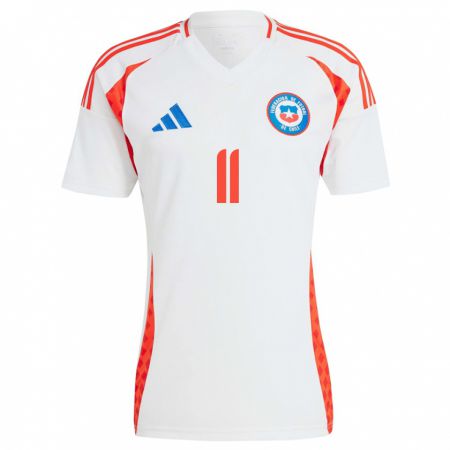 Kandiny Damen Chile Joan Cruz #11 Weiß Auswärtstrikot Trikot 24-26 T-Shirt