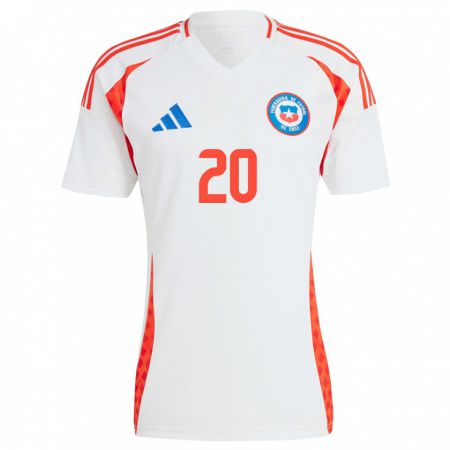 Kandiny Damen Chile Lucas Assadi #20 Weiß Auswärtstrikot Trikot 24-26 T-Shirt