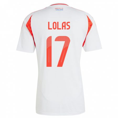 Kandiny Damen Chile Manuel Lolas #17 Weiß Auswärtstrikot Trikot 24-26 T-Shirt