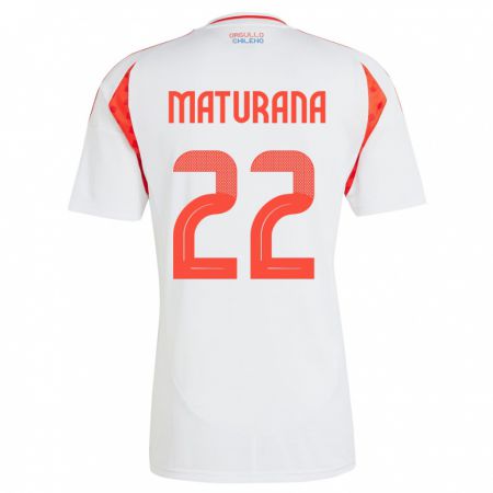 Kandiny Damen Chile Martín Maturana #22 Weiß Auswärtstrikot Trikot 24-26 T-Shirt