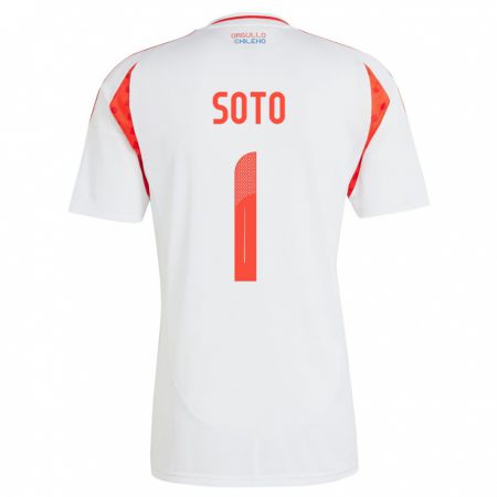 Kandiny Damen Chile Fernando Soto #1 Weiß Auswärtstrikot Trikot 24-26 T-Shirt