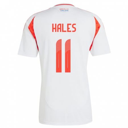 Kandiny Damen Chile Alejandro Hales #11 Weiß Auswärtstrikot Trikot 24-26 T-Shirt