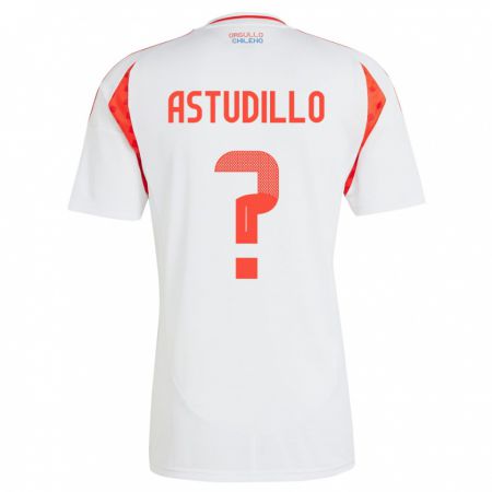 Kandiny Damen Chile Jerall Astudillo #0 Weiß Auswärtstrikot Trikot 24-26 T-Shirt