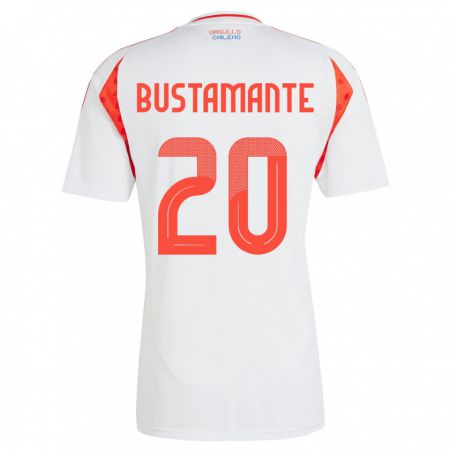 Kandiny Damen Chile Paloma Bustamante #20 Weiß Auswärtstrikot Trikot 24-26 T-Shirt