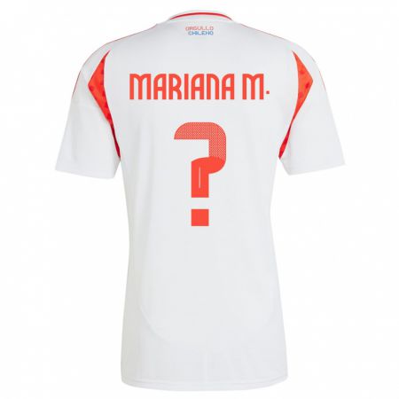 Kandiny Damen Chile Mariana Morales #0 Weiß Auswärtstrikot Trikot 24-26 T-Shirt