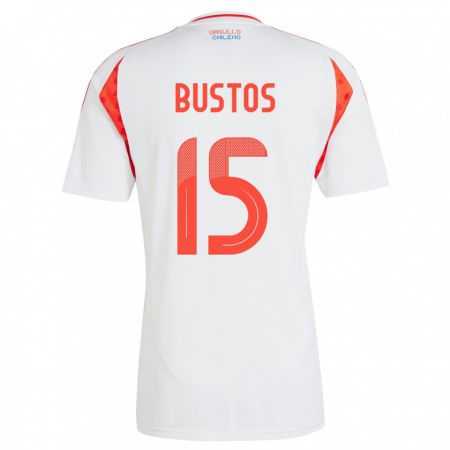 Kandiny Damen Chile Melissa Bustos #15 Weiß Auswärtstrikot Trikot 24-26 T-Shirt