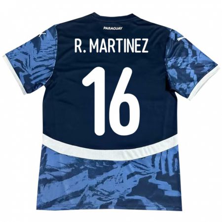 Kandiny Damen Paraguay Ramona Martínez #16 Blau Auswärtstrikot Trikot 24-26 T-Shirt