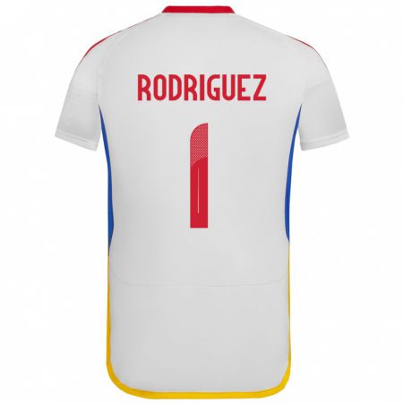 Kandiny Damen Venezuela Samuel Rodriguez #1 Weiß Auswärtstrikot Trikot 24-26 T-Shirt