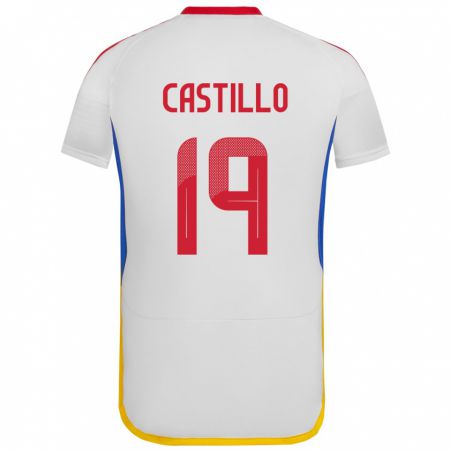 Kandiny Damen Venezuela Bryan Castillo #19 Weiß Auswärtstrikot Trikot 24-26 T-Shirt
