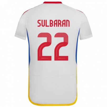 Kandiny Damen Venezuela Manuel Sulbarán #22 Weiß Auswärtstrikot Trikot 24-26 T-Shirt