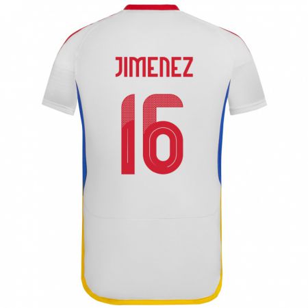 Kandiny Damen Venezuela Néstor Jiménez #16 Weiß Auswärtstrikot Trikot 24-26 T-Shirt