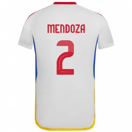 Kandiny Damen Venezuela Rafanny Mendoza #2 Weiß Auswärtstrikot Trikot 24-26 T-Shirt