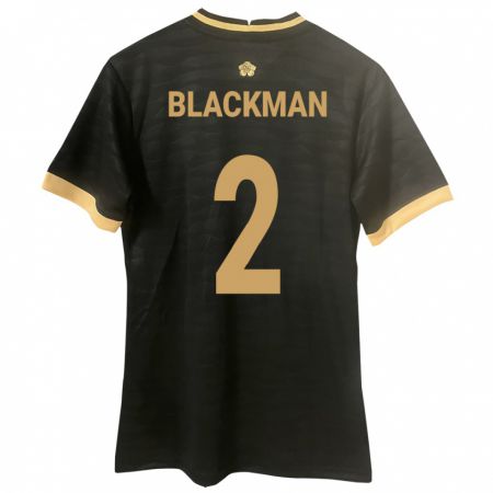 Kandiny Damen Panama César Blackman #2 Schwarz Auswärtstrikot Trikot 24-26 T-Shirt