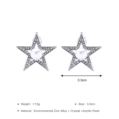 Kandiny - Diamond five-pointed star Earrings 00702