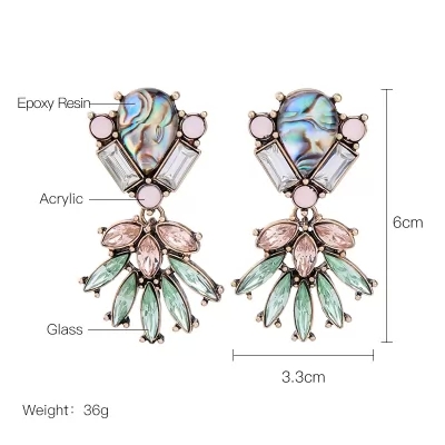 Kandiny - Open air crystal alloy Earrings 00799