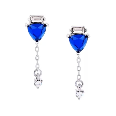 Kandiny - Elegant azure sapphire crystal stud Earrings 00852