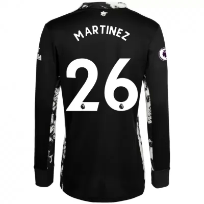 Kinder Fußball Emiliano Martinez #26 Heimtrikot Schwarz Goalkeeper Shirt 2020/21 Hemd