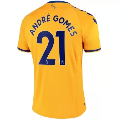 Herren Fußball Andre Gomes #21 Auswärtstrikot Gelb Trikot 2020/21 Hemd