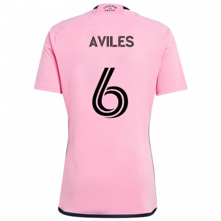 Kandiny Kinder Tomás Avilés #6 Rosa Heimtrikot Trikot 2024/25 T-Shirt