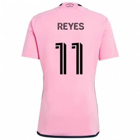 Kandiny Kinder Dairon Reyes #11 Rosa Heimtrikot Trikot 2024/25 T-Shirt