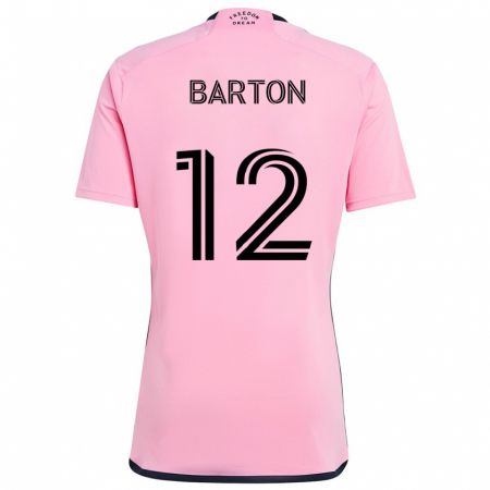 Kandiny Kinder Tye Barton #12 Rosa Heimtrikot Trikot 2024/25 T-Shirt