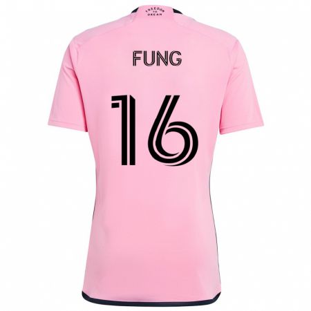 Kandiny Kinder Victor Fung #16 Rosa Heimtrikot Trikot 2024/25 T-Shirt