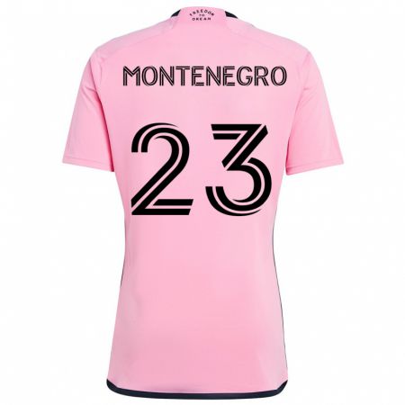 Kandiny Kinder Ricardo Montenegro #23 Rosa Heimtrikot Trikot 2024/25 T-Shirt