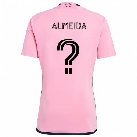 Kandiny Kinder Nicholas Almeida #0 Rosa Heimtrikot Trikot 2024/25 T-Shirt