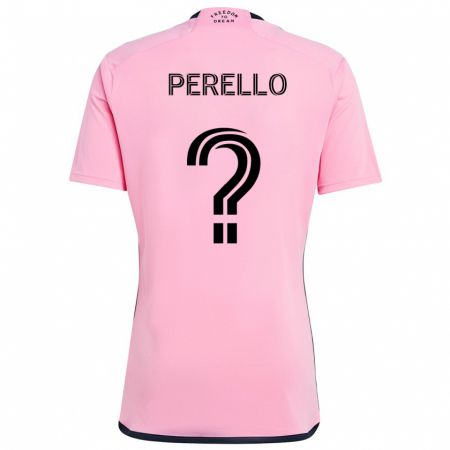 Kandiny Kinder Sergio Perello #0 Rosa Heimtrikot Trikot 2024/25 T-Shirt