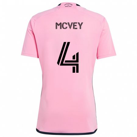 Kandiny Kinder Christopher Mcvey #4 Rosa Heimtrikot Trikot 2024/25 T-Shirt