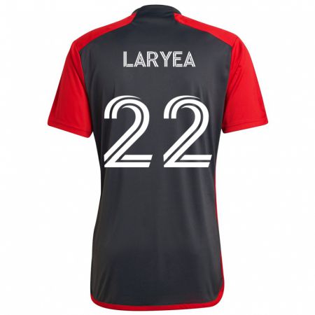 Kandiny Kinder Richie Laryea #22 Grau Rot Heimtrikot Trikot 2024/25 T-Shirt