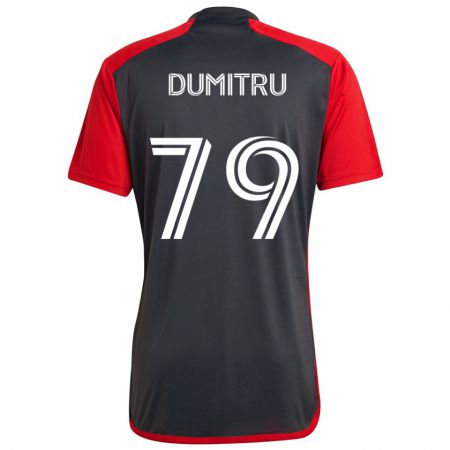 Kandiny Kinder Andrei Dumitru #79 Grau Rot Heimtrikot Trikot 2024/25 T-Shirt