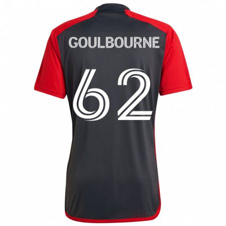 Kandiny Kinder Rohan Goulbourne #62 Grau Rot Heimtrikot Trikot 2024/25 T-Shirt