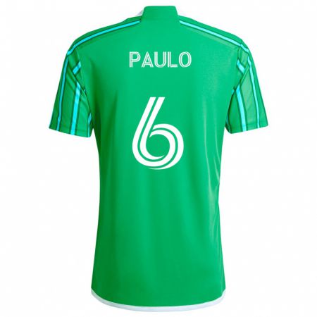 Kandiny Kinder João Paulo #6 Grün Weiß Heimtrikot Trikot 2024/25 T-Shirt