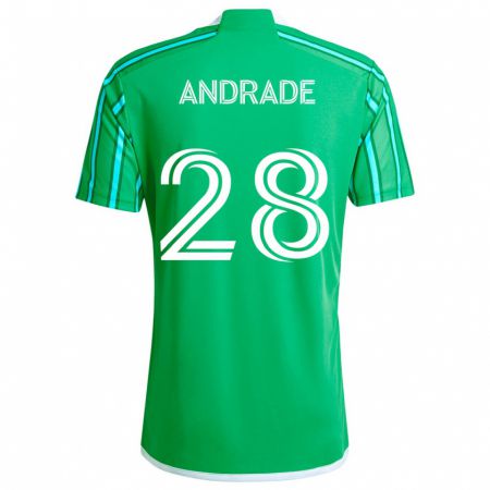 Kandiny Kinder Yeimar Gómez Andrade #28 Grün Weiß Heimtrikot Trikot 2024/25 T-Shirt