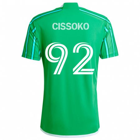 Kandiny Kinder Abdoulaye Cissoko #92 Grün Weiß Heimtrikot Trikot 2024/25 T-Shirt