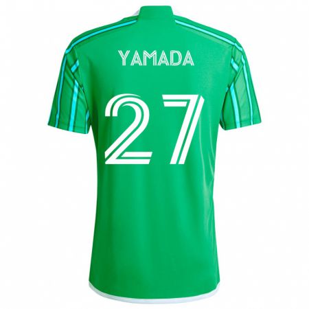 Kandiny Kinder Hikari Yamada #27 Grün Weiß Heimtrikot Trikot 2024/25 T-Shirt