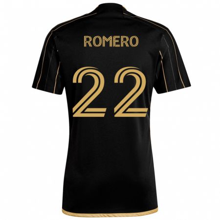 Kandiny Kinder Abraham Romero #22 Schwarzes Gold Heimtrikot Trikot 2024/25 T-Shirt