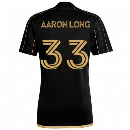 Kandiny Kinder Aaron Long #33 Schwarzes Gold Heimtrikot Trikot 2024/25 T-Shirt