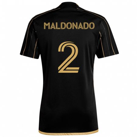 Kandiny Kinder Denil Maldonado #2 Schwarzes Gold Heimtrikot Trikot 2024/25 T-Shirt